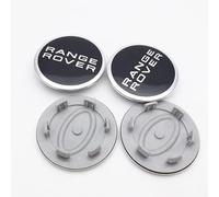 NIRBO Lot de 4 Capuchons de moyeu Central de Roue de Voiture chromés 62 mm pour Land Rover SV Freelander Discovery Defender Range Rover Evoque Sport, Garniture d'insigne d'autocollant de Pneu
