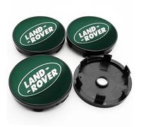 NIRBO Lot de 4 Capuchons de moyeu Central de Roue de Voiture chromés 62 mm pour Land Rover SV Freelander Discovery Defender Range Rover Evoque Sport, Garniture d'insigne d'autocollant de Pneu