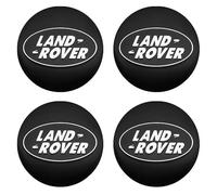 NIRBO Lot de 4 Capuchons de moyeu Central de Roue de Voiture chromés 62 mm pour Land Rover SV Freelander Discovery Defender Range Rover Evoque Sport, Garniture d'insigne d'autocollant de Pneu