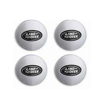 NIRBO Lot de 4 Capuchons de moyeu Central de Roue de Voiture chromés 62 mm pour Land Rover SV Freelander Discovery Defender Range Rover Evoque Sport, Garniture d'insigne d'autocollant de Pneu,C