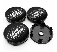 NIRBO Lot de 4 Capuchons de moyeu Central de Roue de Voiture chromés 62 mm pour Land Rover SV Freelander Discovery Defender Range Rover Evoque Sport, Garniture d'insigne d'autocollant de Pneu