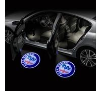 NIRBO Lumière de Bienvenue de Porte de Voiture, 2 pièces LED, lumières de Logo de projecteur Laser, pour Alfa Romeo Giulia Romeo Mito Stelvio Brera 147 156 159 GT,B