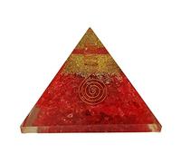 Nirdesh Orgonite Pyramide Rouge Onyx Cristal Protecteur D'énergie Négative Orgone Pyramide Chargée Reiki Aura Guérison Nettoyage Yoga Méditation