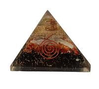 Nirdesh Orgonite Pyramide Sélénite, Cornaline et Shungite Cristal Protecteur d'énergie négative Orgone Pyramide Chargé Reiki Aura Guérison Nettoyage Yoga Méditation