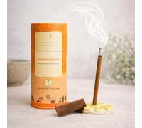 Nirmalaya Mysore Lot de 40 bâtons en Bois de Santal 100% Naturel pour Pooja | Bâtons Dhoop sans Bambou pour la Maison/Le Bureau | Dhup pour Puja avec Support | Idéal pour Les parfums durables