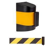 NIRNHYRUR Barrière rétractable barrière de Ceinture rétractable 2/3/5/10M, avec Accessoires de Montage, Cordon de Montage Mural, Ruban de File d'attente(3M/9.8FT)