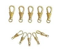 NIRNHYRUR Chaîne à Clip pivotant for Montre de Poche, 10 pièces, Motif fabriqué en Laiton, chaîne à Clip pivotant, Mousqueton à Ressort, Boucle de 30mm et 1.2 Pouces(A1)