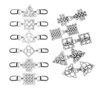 NIRNHYRUR Clips de Pull Vintage, 30 pièces, nœud Celtique, rétro, châle, Cardigan, Cape, Chemise, Broche, Fermoir for Robe de Fille, Cape, écharpe(Mixed)