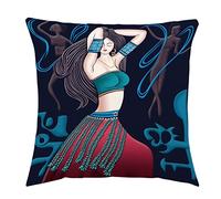 NIRNHYRUR Coussin brodé Housse de Coussin Style Yunnan Dai, 2 pièces, taies d'oreiller décoratives carrées en Coton et Lin, décorations de Ferme(I)