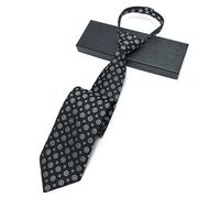 NIRNHYRUR Cravates pour Hommes Cravates for Hommes, Largeur 8 cm, Motif Floral, café doré, Costume Formel, Fermeture éclair, Mode(Light Bule)