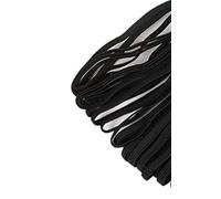 NIRNHYRUR Elastique Plat à Coudre Leggings en Caoutchouc de cryptage, tissé uni, Double Face, très Extensible, 1 pièce, 10m(0.6cm Black)