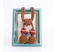 NIRNHYRUR Embrasses de Rideaux Lot de 2 embrasses de Rideaux à 4 Boules, Sangles de Ceinture suspendues, Cordes, Franges, Accessoires for Rideaux, Attache à Boucle, Bleu(Red Coffee)