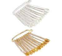 NIRNHYRUR Épingles à Broche 50pcs épingles de sûreté en Strass doré Broches Pull châle Clips for Femmes vêtements Chapeau Accessoire for vêtements(2)