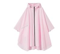 NIRNHYRUR Femmes imperméable Wasserdichter Langer Regenmantel mit Kapuze, Poncho-Form, idéal for Les Femmes dans Le Tourisme(K29 Pink)