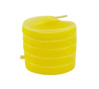 NIRNHYRUR Lacets Moelleux 4 Paires 12.7mm Ruban Velours Plat Simple Face Lacets en Peluche for Chaussures décontractées(1615-1 Yellow,180 cm)