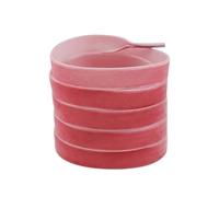 NIRNHYRUR Lacets Moelleux 4 Paires 12.7mm Ruban Velours Plat Simple Face Lacets en Peluche for Chaussures décontractées(1633-1 Red Pink,180 cm)