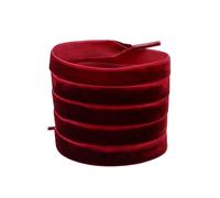 NIRNHYRUR Lacets Moelleux 4 Paires 12.7mm Ruban Velours Plat Simple Face Lacets en Peluche for Chaussures décontractées(1634-1 Rose Red,120cm)