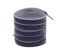 NIRNHYRUR Lacets Moelleux 4 Paires 12.7mm Ruban Velours Plat Simple Face Lacets en Peluche for Chaussures décontractées(1628-1 Grey Blue,120cm)