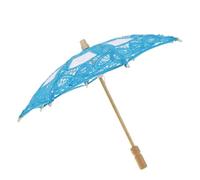 NIRNHYRUR Parasol en Dentelle de Mariage Blanc Vintage, Mini Parapluie brodé en Dentelle de Coton, Fleur de mariée for Filles, Bricolage Artisanal(Color 1)