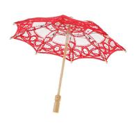 NIRNHYRUR Parasol en Dentelle de Mariage Blanc Vintage, Mini Parapluie brodé en Dentelle de Coton, Fleur de mariée for Filles, Bricolage Artisanal(Color 5)