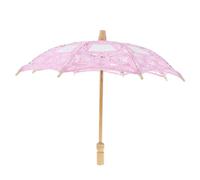 NIRNHYRUR Parasol en Dentelle de Mariage Blanc Vintage, Mini Parapluie brodé en Dentelle de Coton, Fleur de mariée for Filles, Bricolage Artisanal(Color 2)