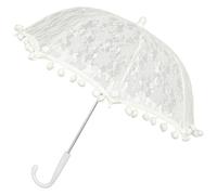 NIRNHYRUR Parasol en Dentelle de Mariage Parapluie en Dentelle de mariée Style Vintage Parasol décoratif for Tea Party Festival Accessoires de Fleurs Événement de Mariage Blanc