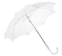 NIRNHYRUR Parasol en Dentelle de Mariage Parapluie en Dentelle Design Classique élégant for la Photographie de Mariage Parasol de Performance sur scène Parapluies décoratifs Blancs