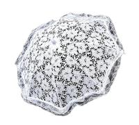 NIRNHYRUR Parasol en Dentelle de Mariage, parapluies élégants en Dentelle for Femmes, Mini Parapluie de mariée ajouré, Motifs Floraux délicats, Parasol Blanc(Color 4)