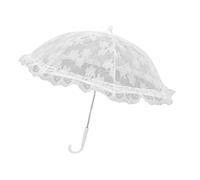 NIRNHYRUR Parasol en Dentelle de Mariage Parasol en Dentelle élégant avec Longue poignée for Les Mariages et la Photographie de thé, Accessoire de Parapluie de Style Vintage