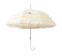 NIRNHYRUR Parasol en Dentelle for Mariage, Parapluie à Fleurs en Dentelle, Garniture Multicouche, Parasol de Princesse, Accessoire de cérémonie de Mariage for mariée(Color 1)