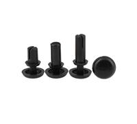 NIRNHYRUR Rivets Lot de 200 à 100 Rivets expansibles en Nylon et Plastique Type R, diamètre 4,2 12 mm, for Carte PC, Fixation carrosserie, Pare-Chocs(Black,200PCS-R4100)