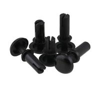 NIRNHYRUR Rivets Rivets en Nylon uni, Rivets à Pression Noirs, diamètre 2 mm, 3,5, 4, 6, 50 pièces(R2632)