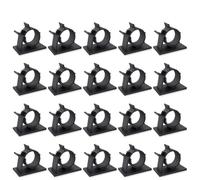 NIRNHYRUR Serre-câbles Organisateur de Support câble d'attache Fil Auto-adhésif, 100 pièces, for Le Bureau et la Maison(Black)