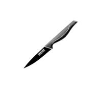 Nirosta 43733 Couteau de cuisine dentelée, Couteau à découper à dents, Lame de 11 cm, Noir, Acier inoxydable, 23 x 11 cm