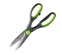 Nirosta 48133 Ciseaux De Cuisine Avec Décapsuleur Intégré, Ciseaux De Cuisine, Ciseaux, Décapsuleur, Acier Inoxydable, Polypropylène, Gris, Vert, 21 Cm