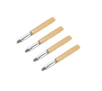 Nirosta 9319350 Lot de 4 Eplucheurs manche bois, éplucheur à légumes, couteau épluche légumes, couteau éplucheur, Bois, Acier inoxydable, 15,6 x 1,2 x 1,8 cm