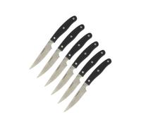 Nirosta 9919950 Couteau à Steak, ensemble de couteaux à steak dentelés, couteau de table, couverts à steak de cuisine, passe au lave-vaisselle, Acier Inoxydable, Noir, 22 cm