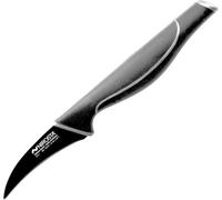 NIROSTA Couteau à éplucher WAVE, couteau de cuisine en acier inoxydable avec manche Soft-Touch, couteau affûté à la main pour éplucher et couper les fruits et légumes, lame finement courbée avec revêt