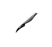 Nirosta Couteau d'Office Lame Inox 7 cm | Précision pour éplucher et parer, Lame inox 7 cm, Format maniable 19 x 7 cm, Noir Black Edition, Garantie 4 ans