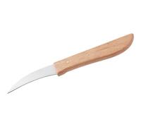 Nirosta Couteau Éplucheur Lame 6 cm en Inox avec Manche Bois | Épluchage précis, Lame fine et pointue, Fruits et légumes, Inox et bois, Format compact 16 cm