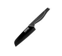 Nirosta 43736 Couteau de cuisine Santoku, Couteau à découper, Lame de 16 cm, noir, Acier inoxydable, 30 x 16 cm