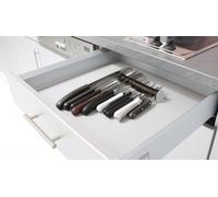 Nirosta Drawer Knife Organiser Asia 18cm, Metal, Silver, 18 x 14.81 x 3.1 cm