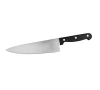 Nirosta FACKELMANN Mega Couteau Chef Cuisine Couper Cebolla Viande Légumes Lame Acier CCR Manche Ergonomique Noir, 1 pièce