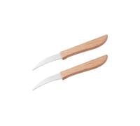 Nirosta Lot de 2 couteaux éplucheurs manche bois lame 6 cm