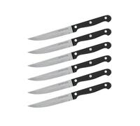 Nirosta Lot de 6 couteaux à steak 9921150 – Acier inoxydable Noir 21 cm