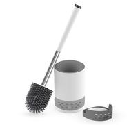 Nirox Brosse Toilettes en Silicone - - Balai de Nettoyage pour WC avec suppor - - Montage Mural ou sur Pied - - Balayette WC avec Pierre minérale Absorbant l'humidité