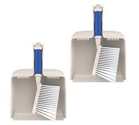 Nirox Ensemble de 2 Pelle et balayette Gris - Ramasse poussière pour un nettoyage sans effort - Ramassette et balayette polyvalent applicable - Balai et pelle à poussière peu encombrants