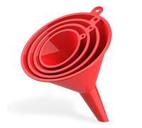 Nirox Entonnoir universel 4 pièces - Convient aux aliments BPA-FREE - Aide au remplissage pour la cuisine - Mini entonnoir de remplissage pour liquides et ingrédients secs - Entonnoir à huile