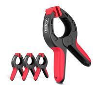 Nirox Jeu de 4 Pinces à ressort - Serre-joints avec large plage de serrage - Force de serrage élevée de la pince de serrage à ressort - Clips pour collage à mâchoires de serrage mobiles