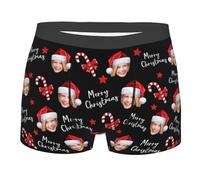 Nirusetty Boxer personnalisé pour homme avec visage personnalisé pour la Saint-Valentin, un anniversaire, un mariage, style 9, M